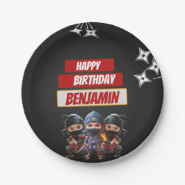 Ninja Birthday Papieren Bordje