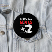 Ninja Birthday Party - Birthday Ninja 2 Ronde Button 4,0 Cm (In situ)