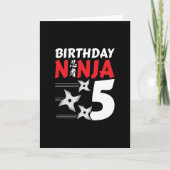 Ninja Birthday Party - Birthday Ninja 5 Kaart (Voorkant)