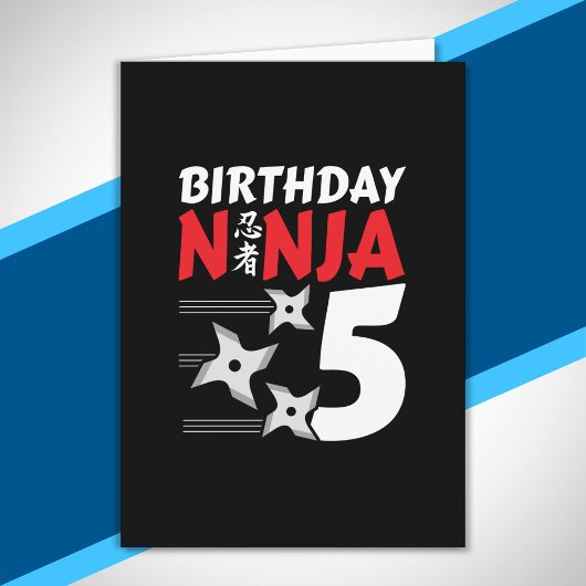 Ninja Birthday Party - Birthday Ninja 5 Kaart