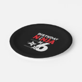 Ninja Birthday Party - Birthday Ninja 6 Papieren Bordje (Gekanteld)