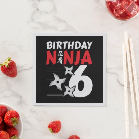 Ninja Birthday Party - Birthday Ninja 6 Servet (Insitu)
