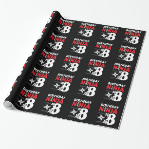 Ninja Birthday Party - Birthday Ninja 8 Cadeaupapier