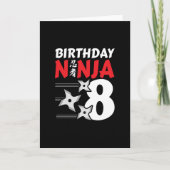 Ninja Birthday Party - Birthday Ninja 8 Kaart (Voorkant)