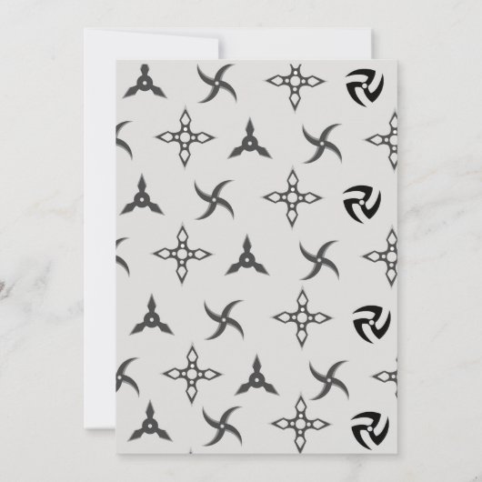 Ninja Birthday Party Invitation Karate Party Pink Kaart (Achterkant)