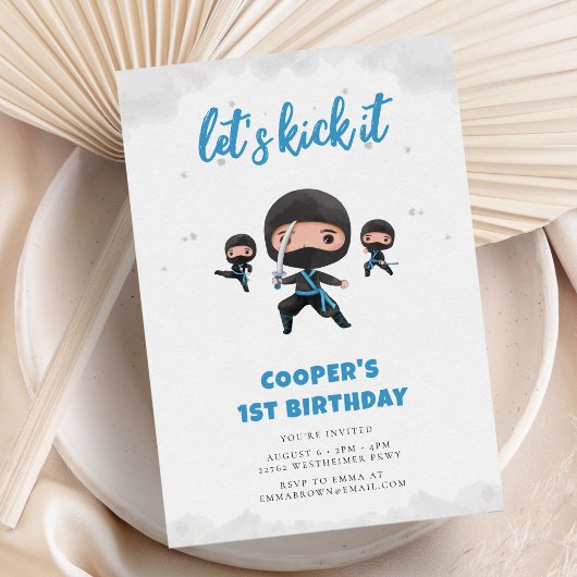 Ninja Birthday Party Kaart