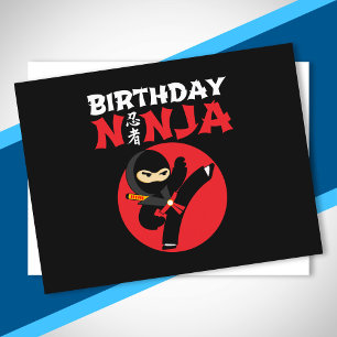 Ninja Birthday Party Theme - Birthday Ninja Design Briefkaart