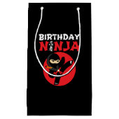 Ninja Birthday Party Theme - Birthday Ninja Design Klein Cadeauzakje (Voorkant)