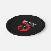 Ninja Birthday Party Theme - Birthday Ninja Design Papieren Bordje (Gekanteld)