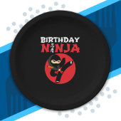 Ninja Birthday Party Theme - Birthday Ninja Design Papieren Bordje