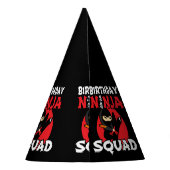 Ninja Birthday Party Theme - Birthday Ninja Squad Feesthoedjes (Achterkant)
