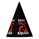 Ninja Birthday Party Theme - Birthday Ninja Squad Feesthoedjes (Voorkant)