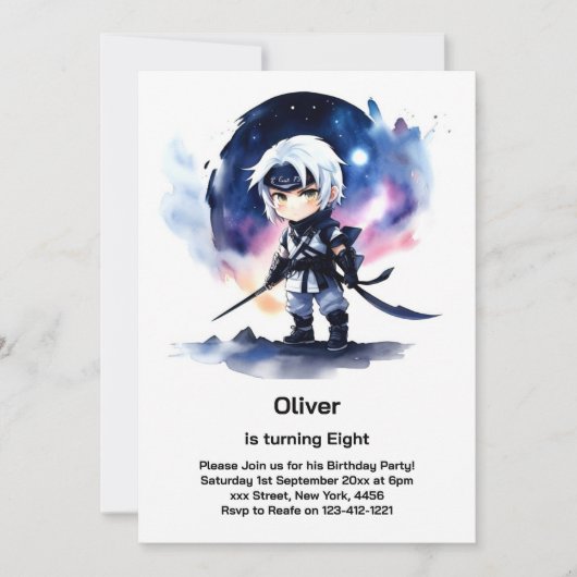 Ninja Birthday Uitnodiging (Voorkant)