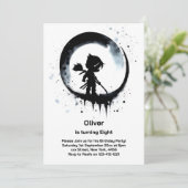 Ninja Birthday Uitnodiging (Staand voorkant)