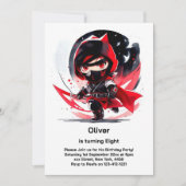 Ninja Birthday Uitnodiging (Voorkant)