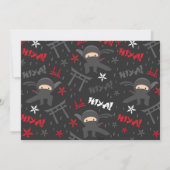 Ninja Birthday Uitnodiging Karate Birthday Party (Achterkant)