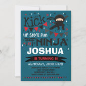Ninja Birthday Uitnodiging Karate Birthday Party (Voorkant)