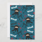 Ninja Birthday Uitnodiging Karate Birthday Party (Achterkant)