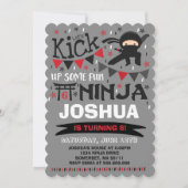 Ninja Birthday Uitnodiging Karate Birthday Party (Voorkant)