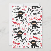 Ninja Birthday Uitnodiging Karate Birthday Party (Achterkant)