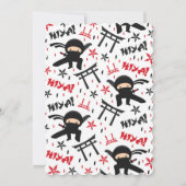 Ninja Birthday Uitnodiging Karate Birthday Party (Achterkant)