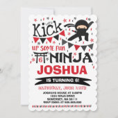 Ninja Birthday Uitnodiging Karate Birthday Party (Voorkant)