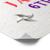 Ninja Birthday Welcome Sign Poster (Hoek)