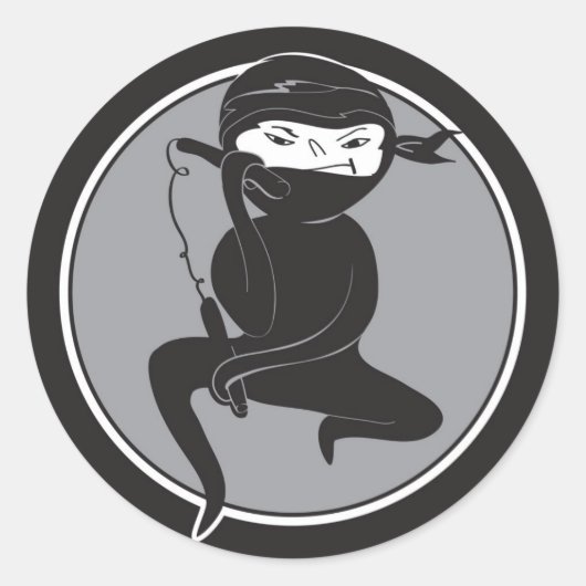 NInja Black Belt Stickers (Voorkant)