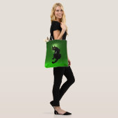 NINJA BLACK CAT Emerald Green Tote Bag (Op model)