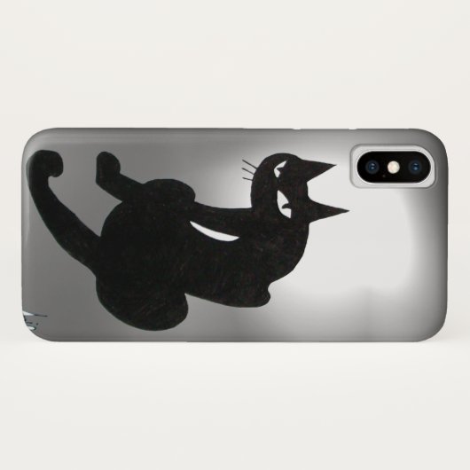 NINJA BLACK CAT Grey White Case-Mate iPhone Case (Achterkant (horizontaal))