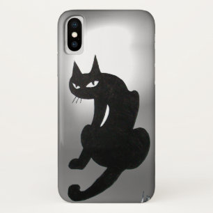 NINJA BLACK CAT Grey White Case-Mate iPhone Case