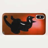 NINJA BLACK CAT Oranje Red Case-Mate iPhone Case (Achterkant (horizontaal))