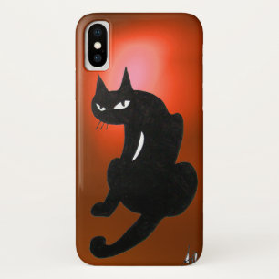 NINJA BLACK CAT Oranje Red Case-Mate iPhone Case