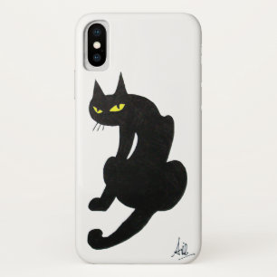 NINJA BLACK CAT White iPhone X Hoesje