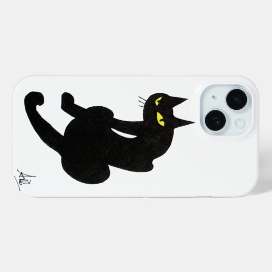 NINJA BLACK CAT White Case-Mate iPhone Case (Achterkant (horizontaal))