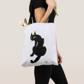 NINJA BLACK CAT White Tote Bag (Dichtbij)