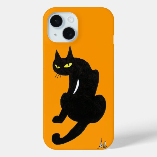 NINJA BLACK CAT Yellow Case-Mate iPhone Case (Achterkant)