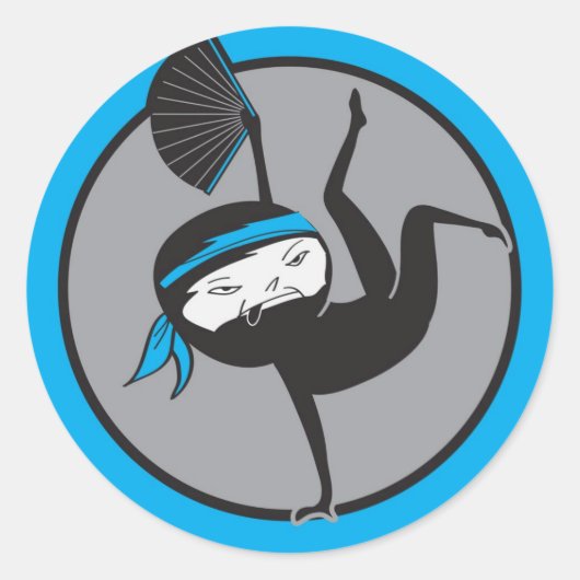 NInja Blue Belt Stickers (Voorkant)