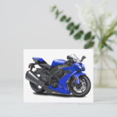 Ninja Blue Bike Briefkaart (Staand voorkant)