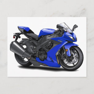 Ninja Blue Bike Briefkaart
