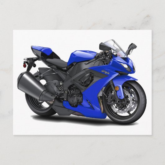 Ninja Blue Bike Briefkaart (Voorkant)