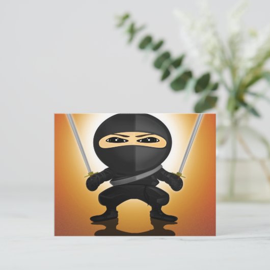 Ninja Boy Briefkaart (Staand voorkant)