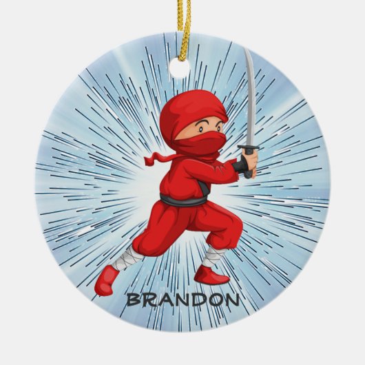 Ninja Boy Design Ornament (Voorkant)