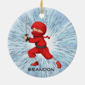 Ninja Boy Design Ornament (Achterkant)