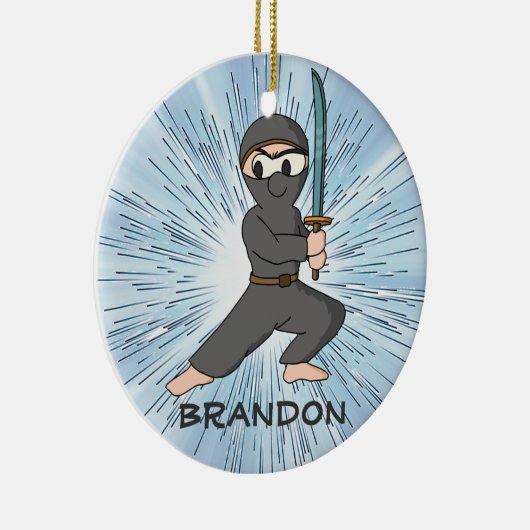 Ninja Boy Design Ornament (Rechts)