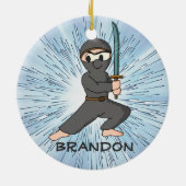 Ninja Boy Design Ornament (Achterkant)