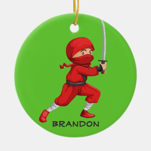 Ninja Boy Design Ornament (Voorkant)