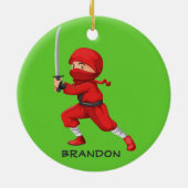 Ninja Boy Design Ornament (Achterkant)