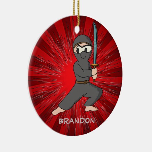 Ninja Boy Design Ornament (Rechts)