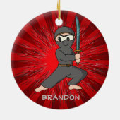 Ninja Boy Design Ornament (Achterkant)